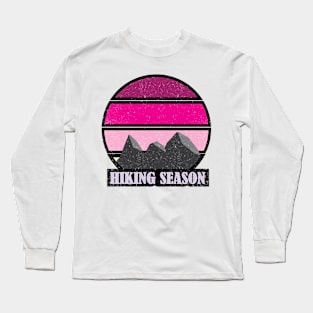 Hiking Season Girly Pink Long Sleeve T-Shirt